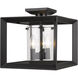 Smyth 3 Light 12 inch Matte Black Semi-flush Ceiling Light